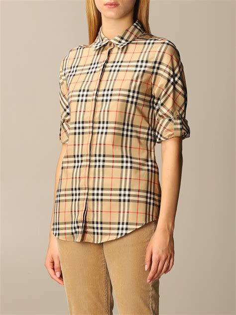 camicia burberry femminile|Camicia formale in cotone con vestibilità regular (String) .